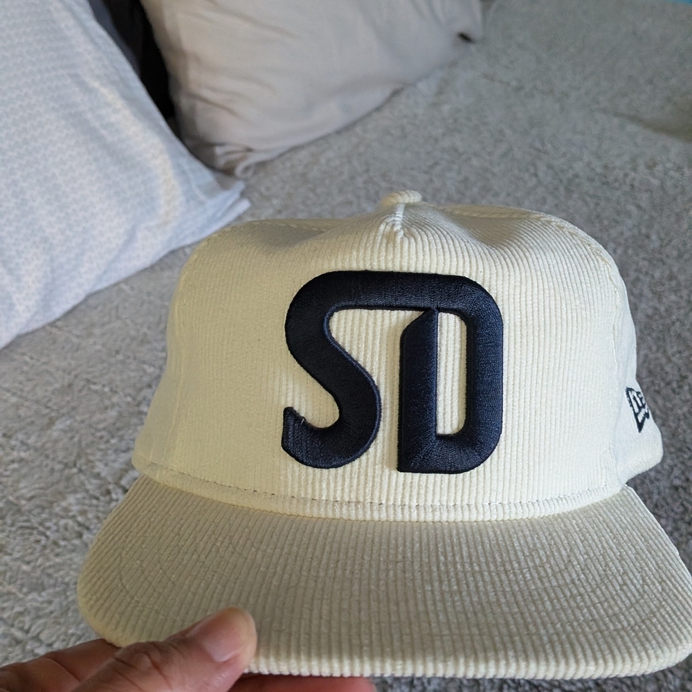 New Era Cream and Black SD Logo Cap